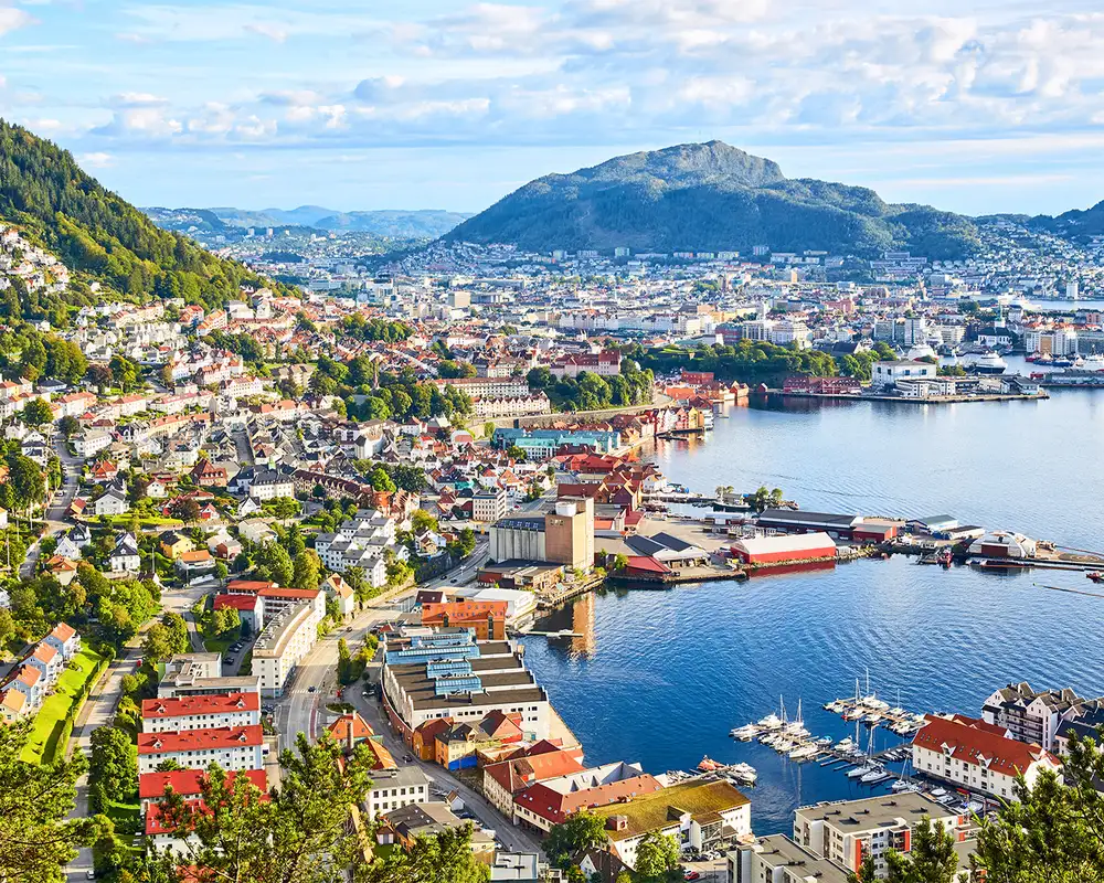 A View of the Landscape of Bergen, Norway