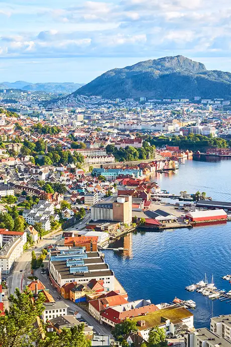 A View of the Landscape of Bergen, Norway