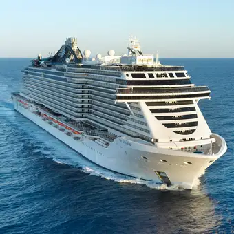 The MSC Seashore at sea