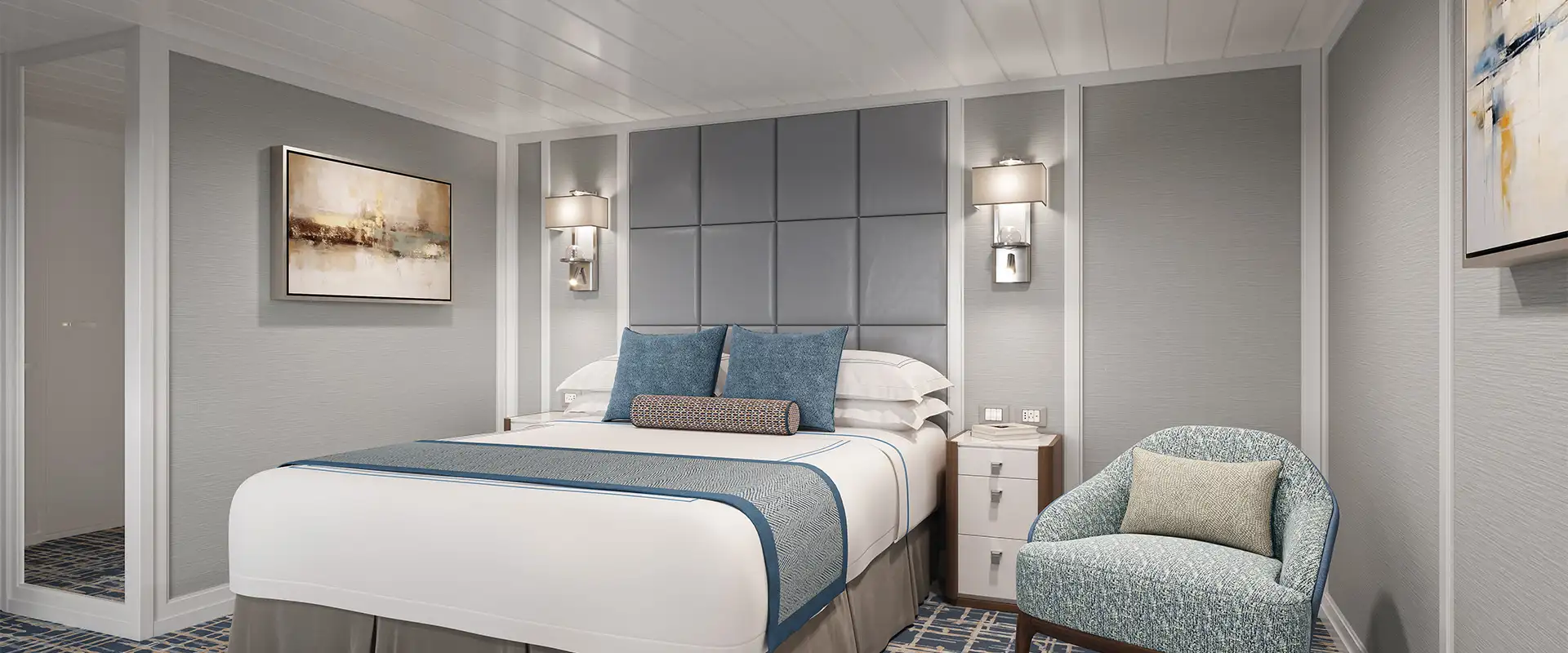 A View of the Inside Suite aboard the Aurelia
