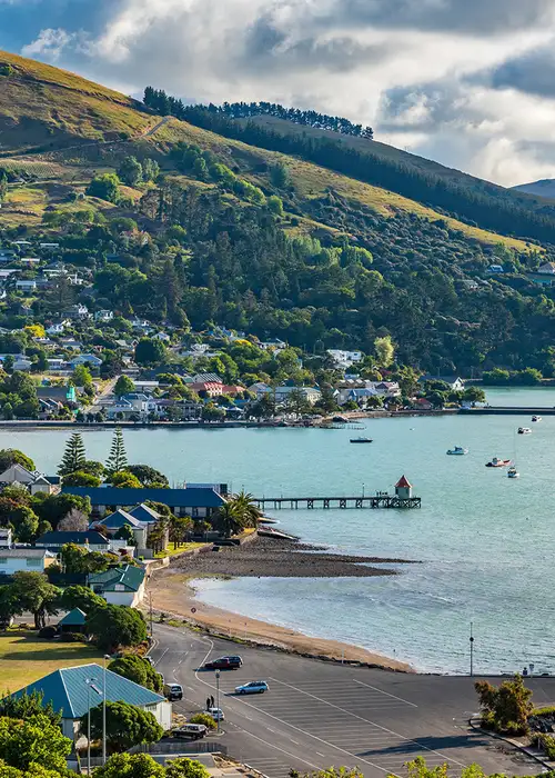 A View of Akaroa in New Zealand