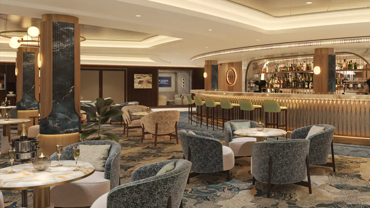 A View of the Opus Lounge aboard the Oceania Sonata