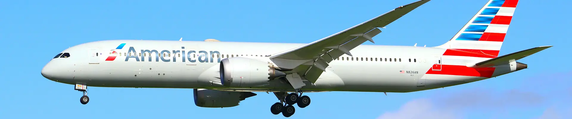 An American Airlines Plane in the Air