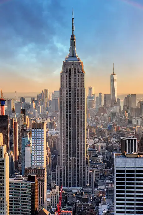 The Empire State Building at sunset