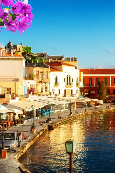 A View of a Waterfront in Chania, Crete