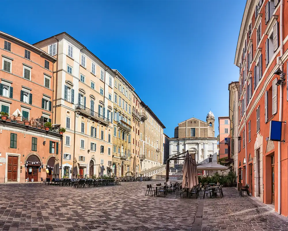 A View of a Plaza in Ancona, Italy
