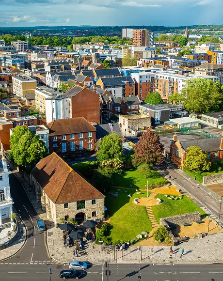 An Aerial view of Southampton, UK