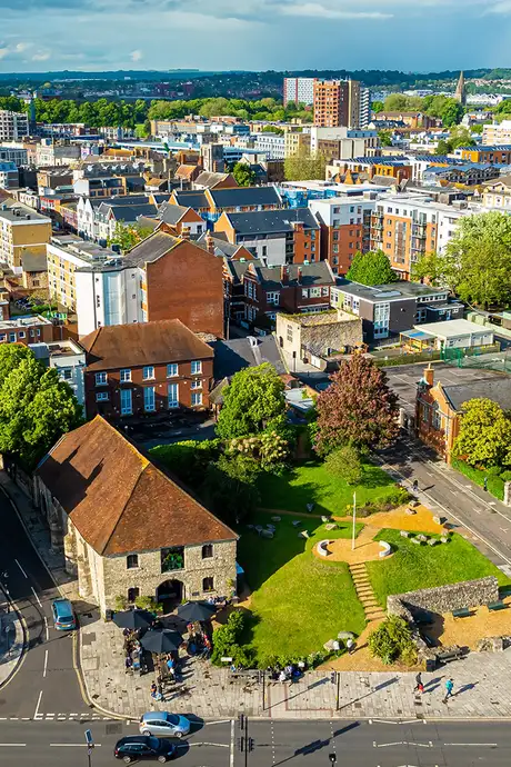 An Aerial view of Southampton, UK