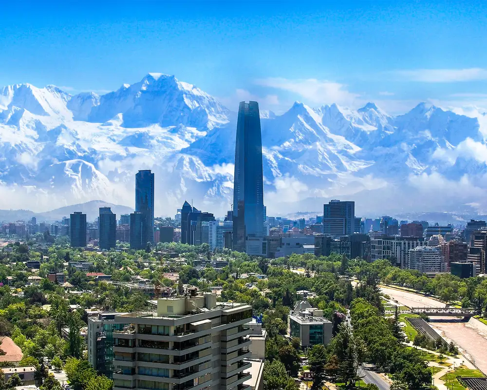 The Skyline of Santiago, Chile