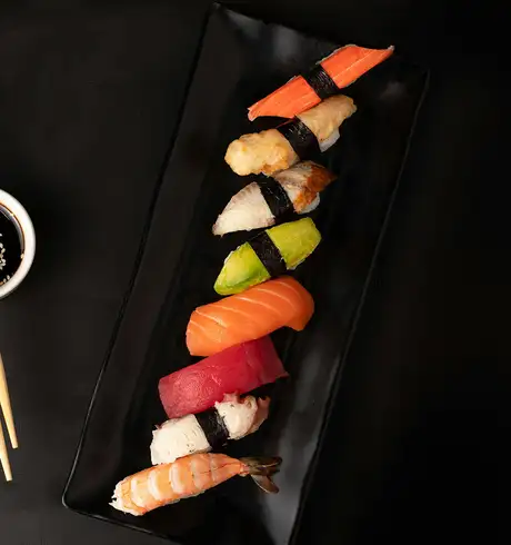 A serving of sushi