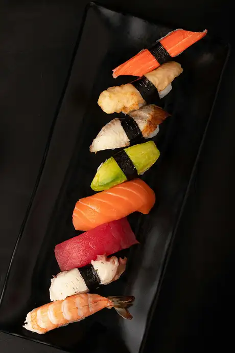 A serving of sushi