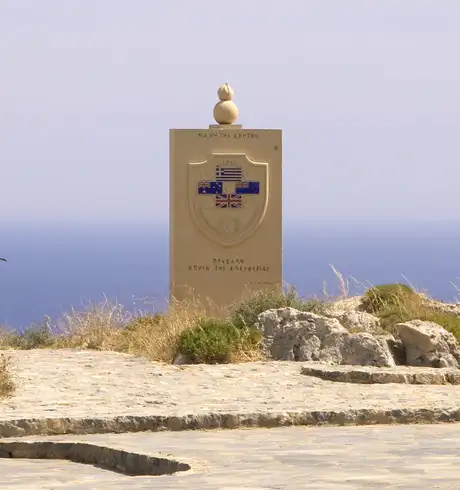 The battle of Crete memorial in Crete