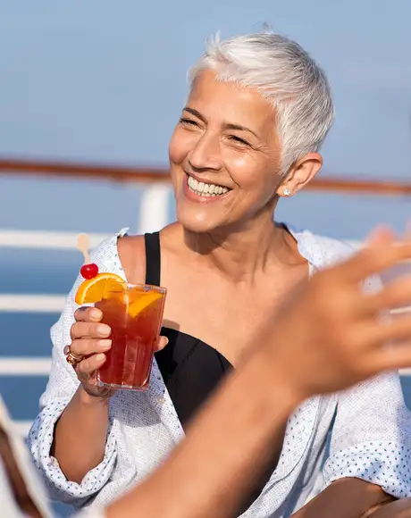 People enjoying drinks on a Costa Cruise