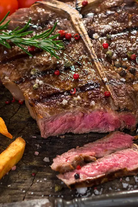 A serving of Steak and Chips