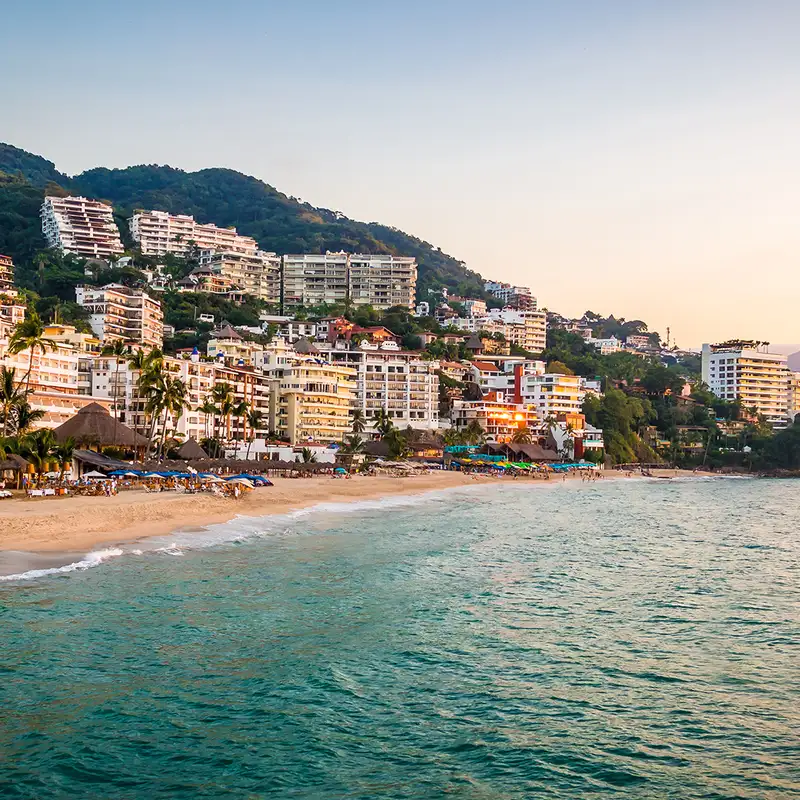 A coastal city in Mexico