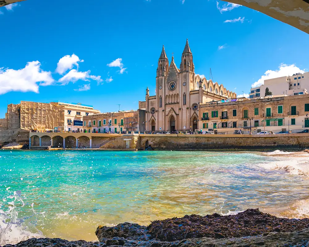 A view of Saint Julian in Malta