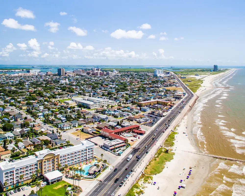 An Aerial View of Galveston, Texas