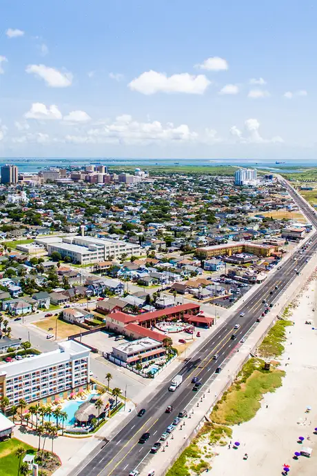 An Aerial View of Galveston, Texas
