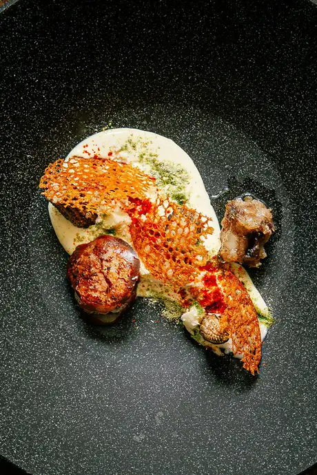 A fancy plate of food