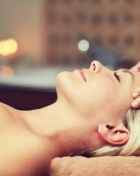 A Woman getting a massage in a spa