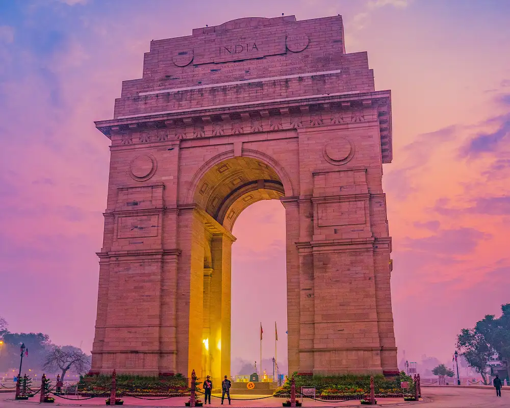 A View of the India Gate in Delhi