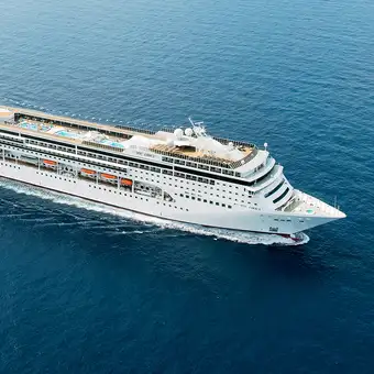 The MSC Lirica at sea