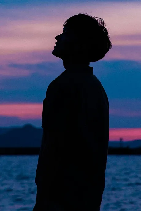 Silhouette of a Person looking up