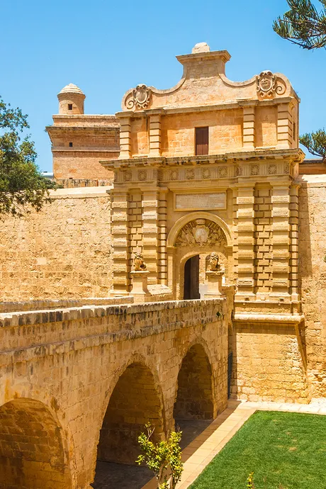 A View of the entrance to Mdina, Malta