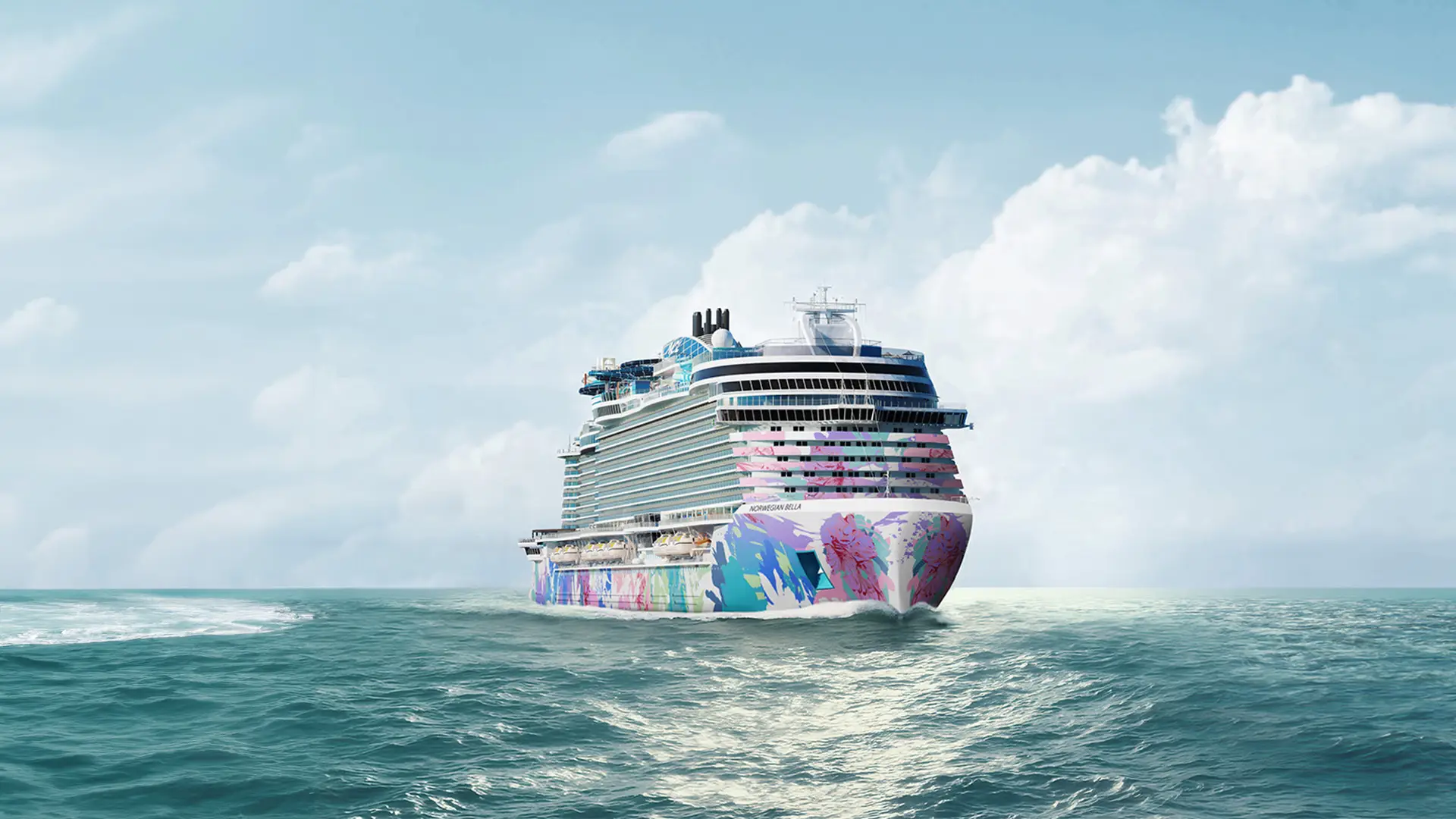 Norwegian Bella at sea