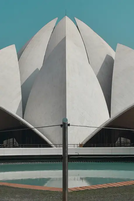 A View of the Lotus Temple in Delhi