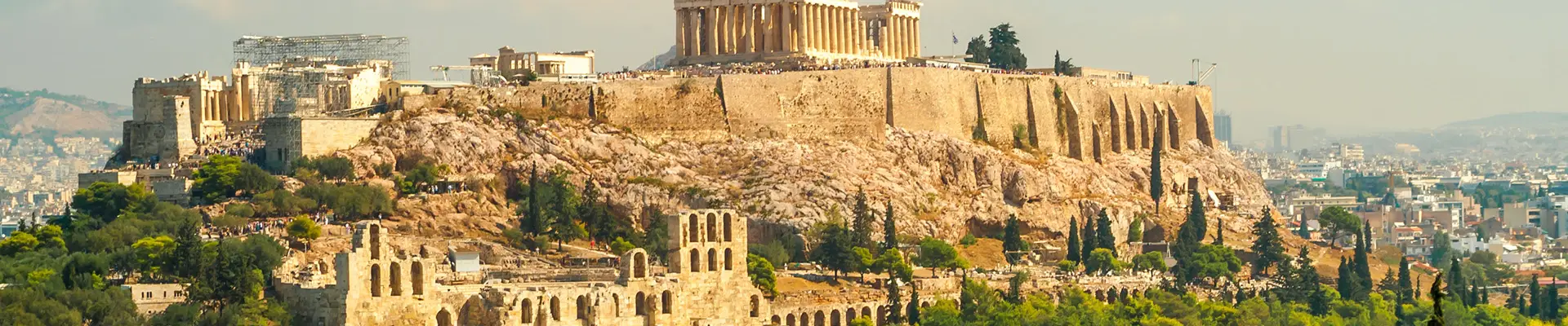 A view of the Acropolis of Athens, Greece