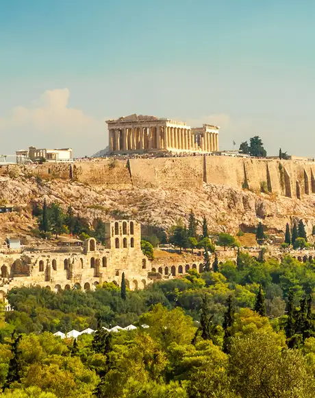 A view of the Acropolis of Athens, Greece