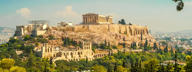 A view of the Acropolis of Athens, Greece