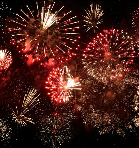 A fireworks display