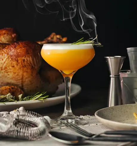 A Cocktail served in a restaurant