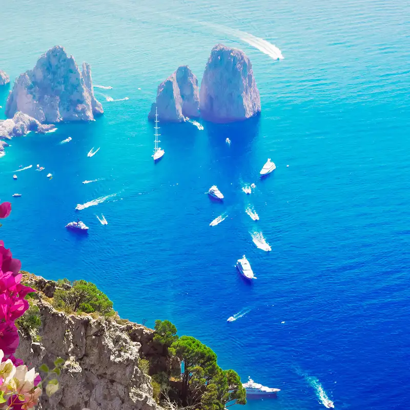 A view over a cliff in the Western Mediterranean