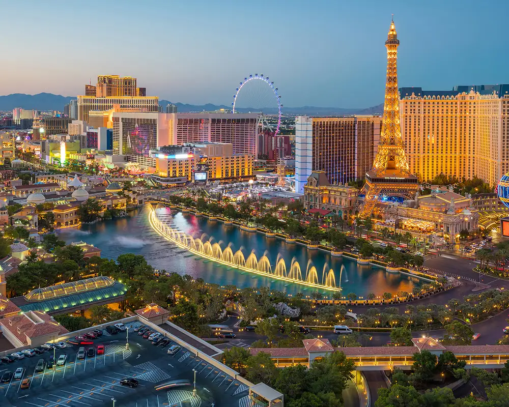 The Las Vegas Strip in Las Vegas, Nevada