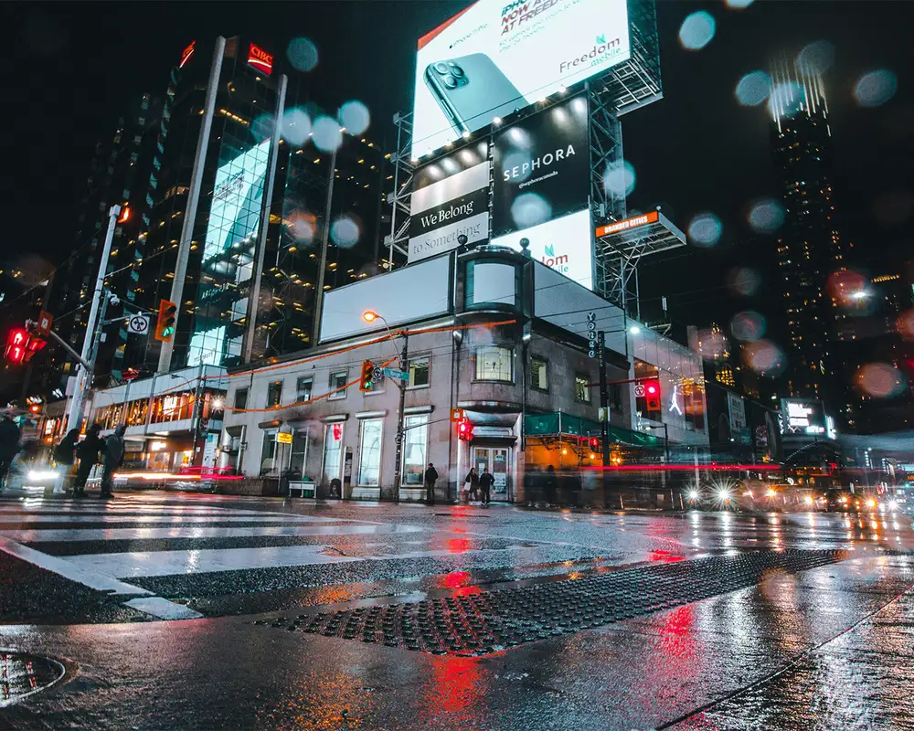A View of a Crossing in Toronto