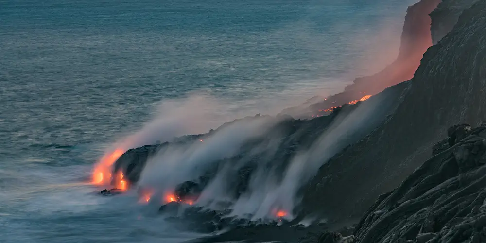 Lava from the Kilauea Volcano in Hawaii