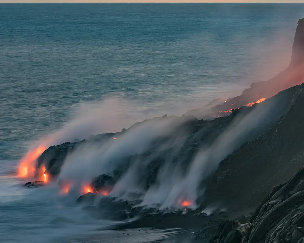 Lava from the Kilauea Volcano in Hawaii