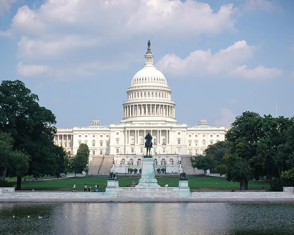A View of the Capitol Building in Washington DC