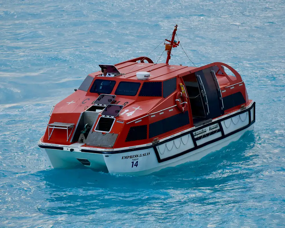 A Tender sailing to shore