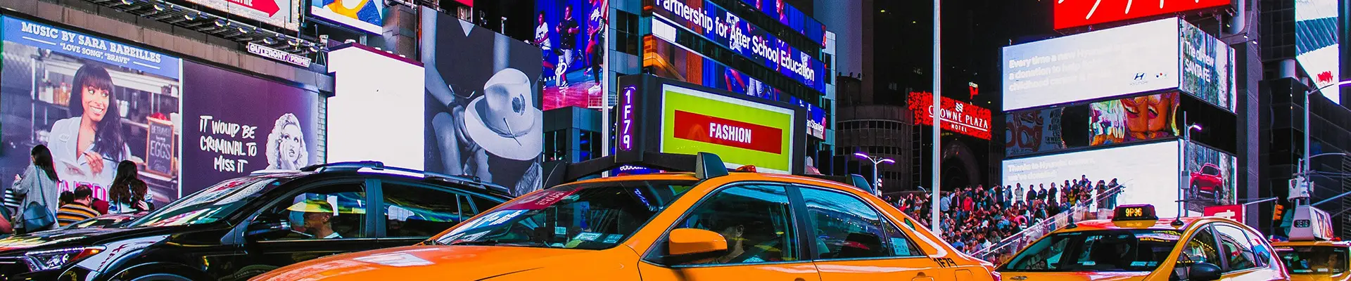 Taxis in Times Square