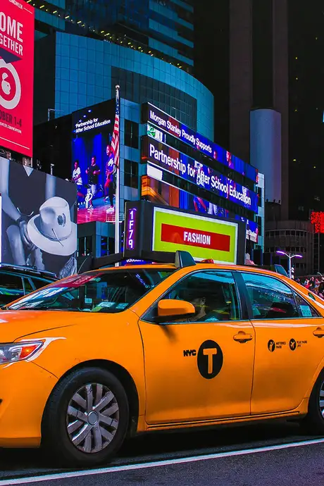 Taxis in Times Square