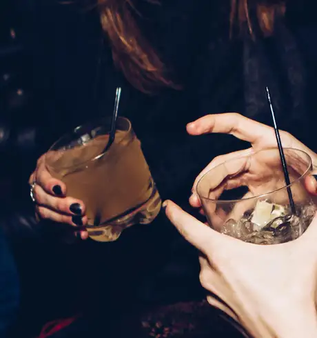 Friends having drinks in a club