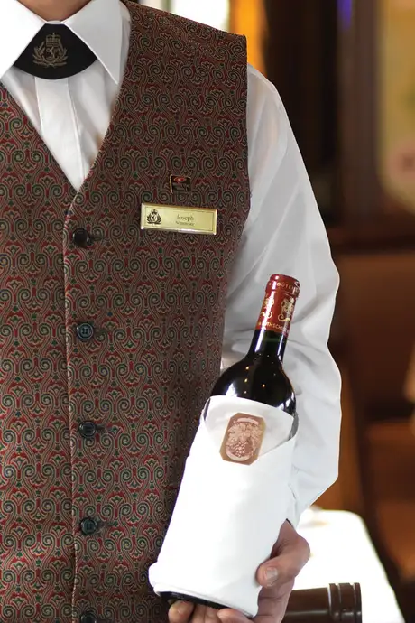A wine Sommelier on Cunard Cruise ships as a part of their White Star service