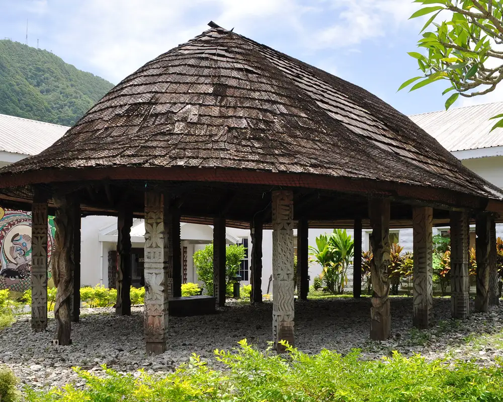 A View of a Traditional Samoan Hut in Pago Pago