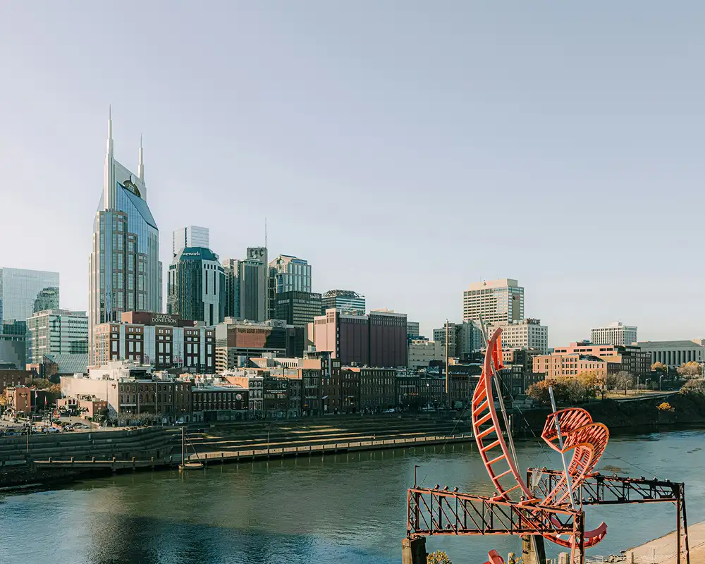 The skyline of Nashville in Day light