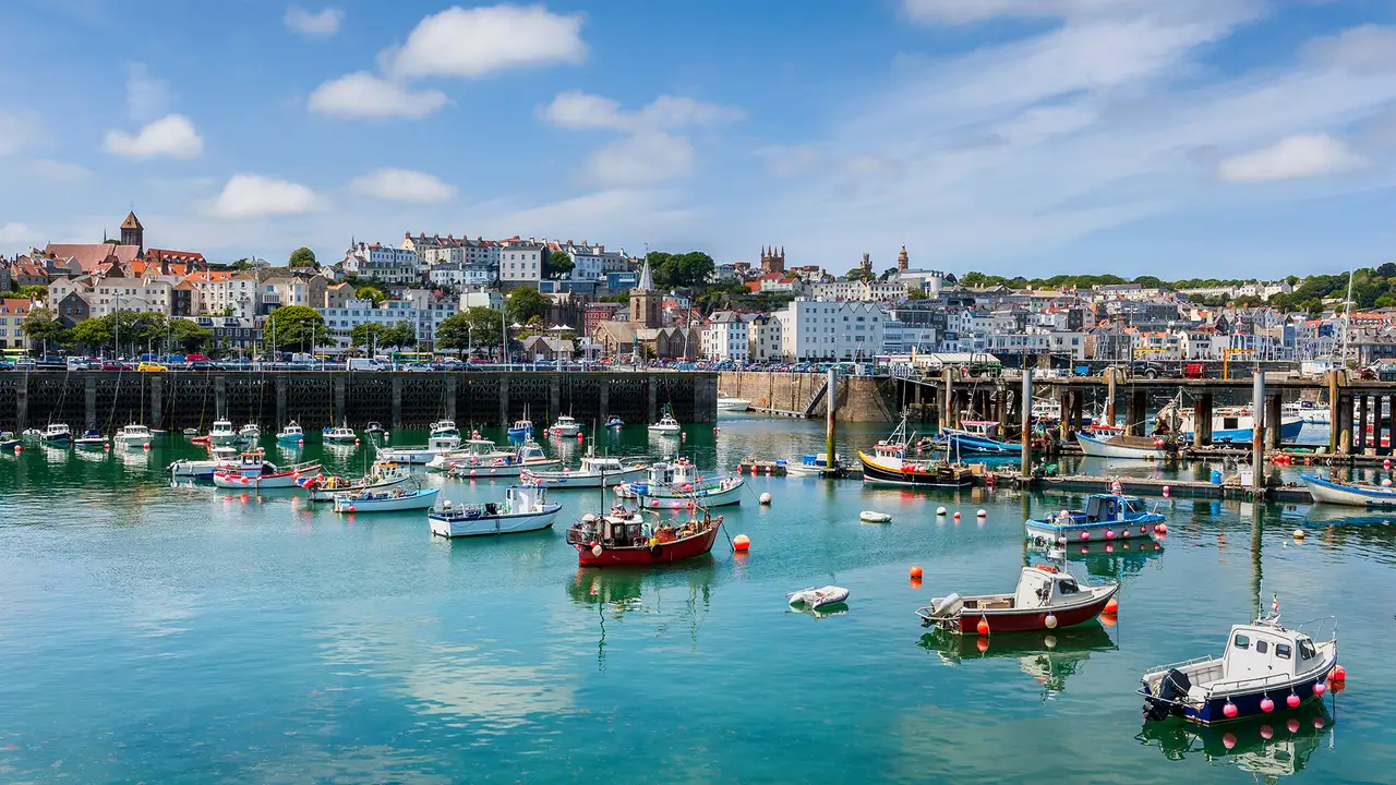The marina of Guernsey