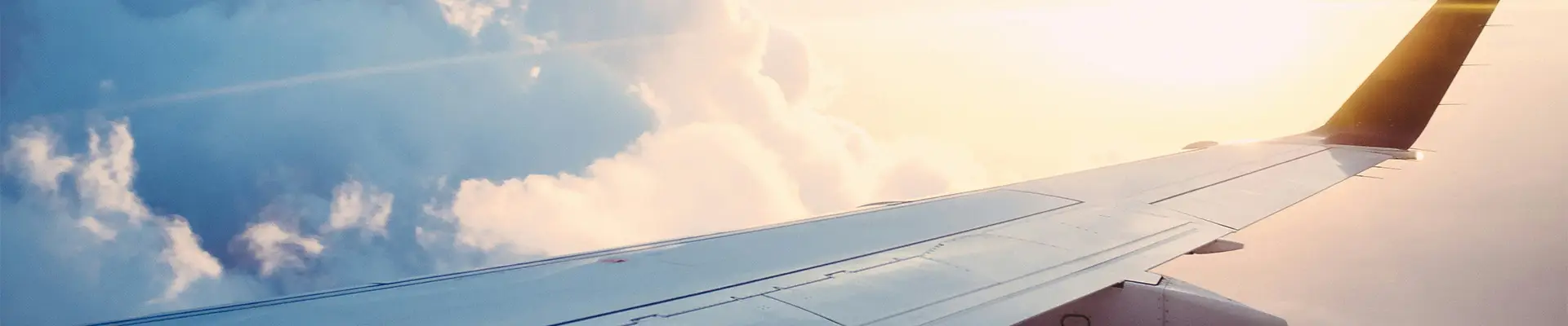 A view of the plane wing from inside